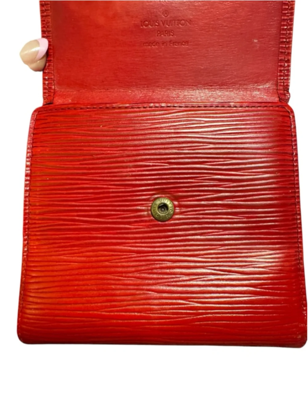 Vintage Louis Vuitton Red Epi Leather Wallet
